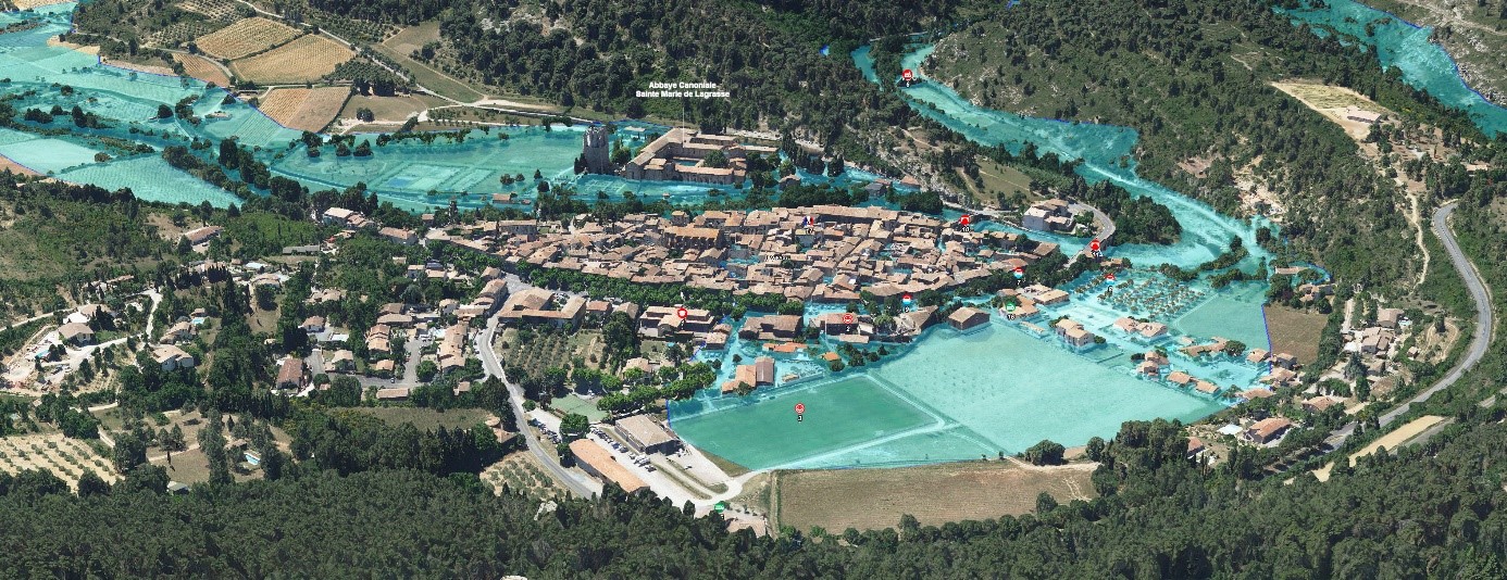 Simulation du risque d’inondation sur la base du Mesh 3D